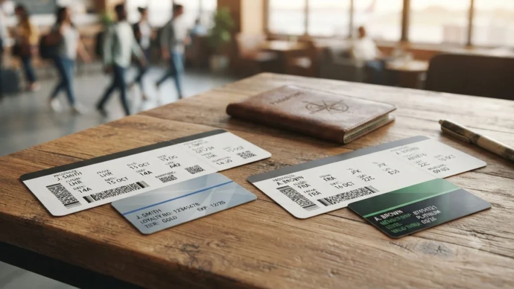 Comparing KrisFlyer and Flying Blue frequent flyer program membership materials